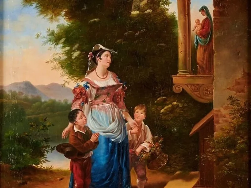 1815-Émile-Antoine Ferrière - La giovane madre o la devozione alla Vergine